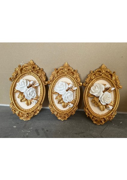 Duvar Tablosu 3lü Set Gül Detaylı Tablo Masa Duvar Tablosu fırsatları