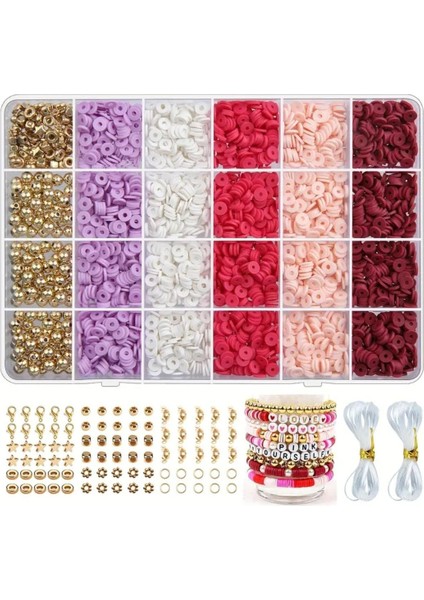 5 Renk Fimo Boncuk ve Ara Aparat Takı Yapım Seti Hobi Malzemeleri 197