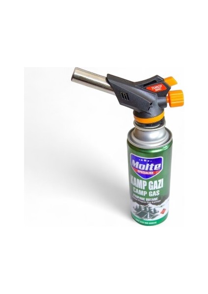Kamp Gazı Torch Pürmüz Seti (Molte Gaz + Master Torch Pürmüz)