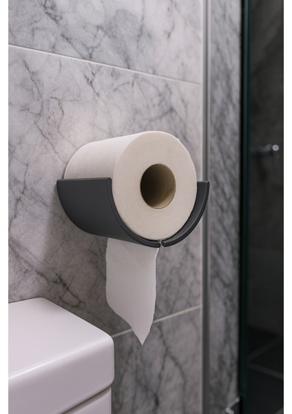 Modern Duvar Tipi Tuvalet Kağıdı Tutucu | Şık Gri Tasarım