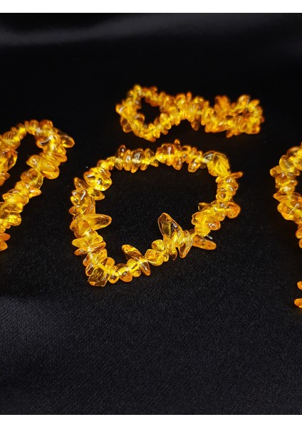 Doğal Taş Bileklik Sitrin Taşı Kırıktaş El Yapımı Bileklik