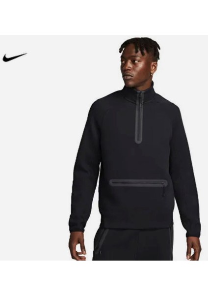 Nıke Tech Fleece Half-Zip Top Erkek Sweatshirt FB7998-010