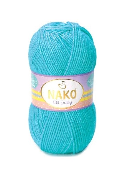 5 Adet Elit Baby Anti-Pilling El Örgü Ipi Bebek Yünü Tüylenmez Bebe Yünü 3323 Turkuaz