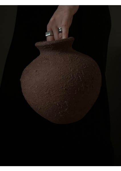 Kahverengi Dokulu El Yapımı Seramik Vazo Kahve Dekoratif Küçük Vazo modelleri