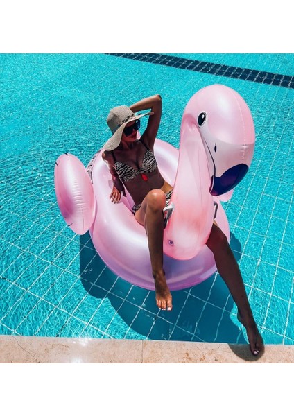 Flamingo Şişme Deniz Yatağı Binici |122X99X105 cm | Tutunma Kulplu fırsatları