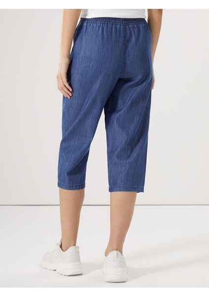 Yeni Sezon Beli Lastikli Kadin Jean Kapri - S5FT00Z8 fırsatları