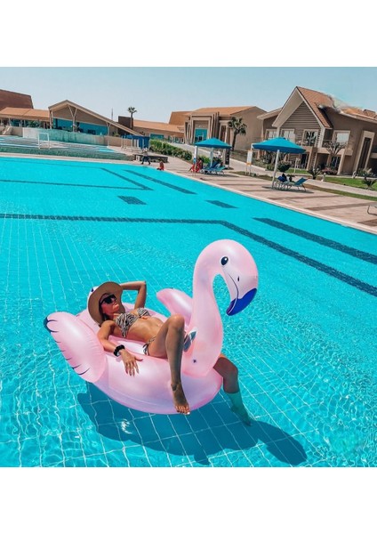 Flamingo Şişme Deniz Yatağı Binici |122X99X105 cm | Tutunma Kulplu indirimleri