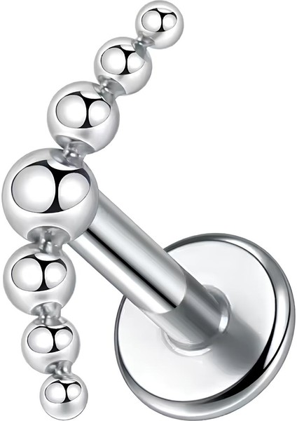 F136 Titanyum Ayna Cilalı Top Model Helix Piercing - Titanyum Conch Piercing