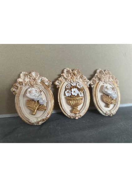 Dekoratif 3lü Mini Tablo 13CM