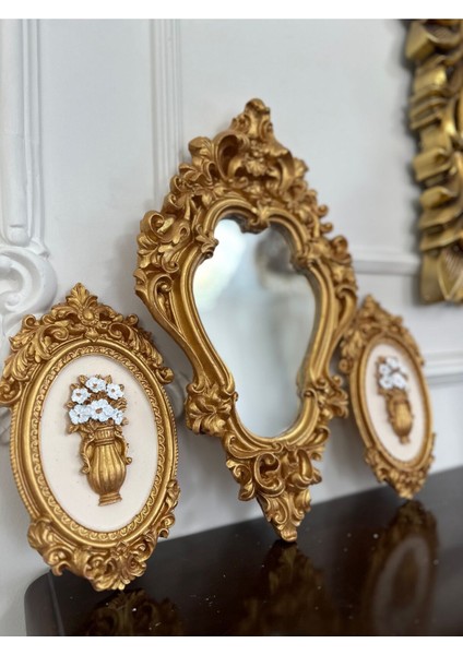 El Yapımı 3 Lü Duvar Ayna ve Tablo Set fiyatları