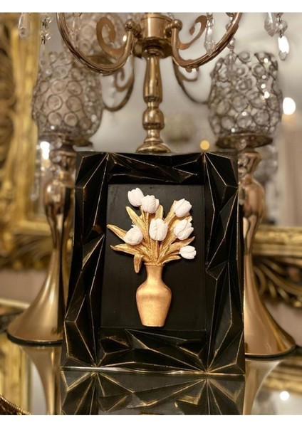 Masa Duvar Tablosu , Çiçekli Dekoratif Tablo