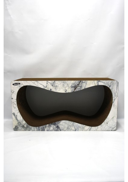 Kedi Tırmalama Kanepesi Karton Kedi Tırmalama Yatay Tırmalama- Xlarge (68X24X33 Cm)- 3D Mermer Desen