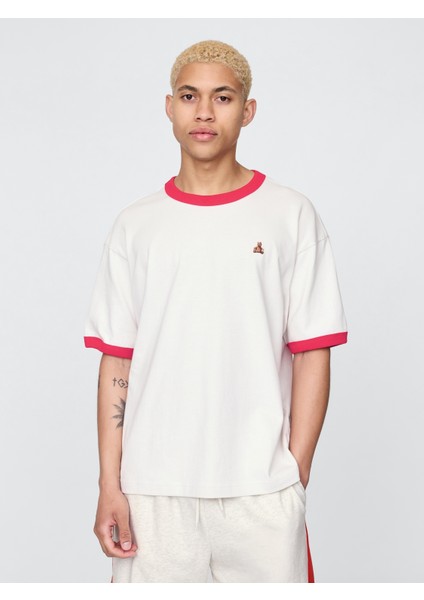 Erkek Kırık Beyaz Brannan Bear Ringer T-Shirt