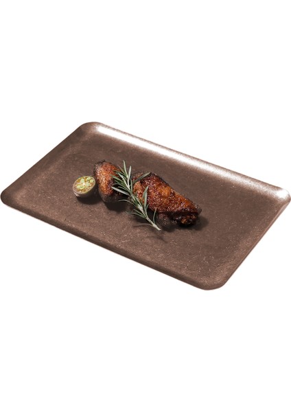 Açık Büfe Retro Sunum Tabağı Bakır 30*20 cm