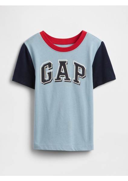 Erkek Bebek Mavi Gap Logo T-Shirt
