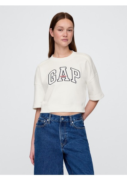 Kadın Kırık Beyaz Vintagesoft Oversized Sweatshirt