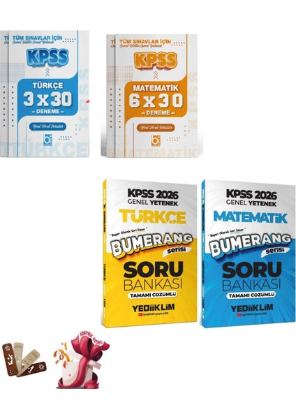 2026 Kpss Türkçe + Matematik Bumerang Soru Bankası ve Deneme Seti
