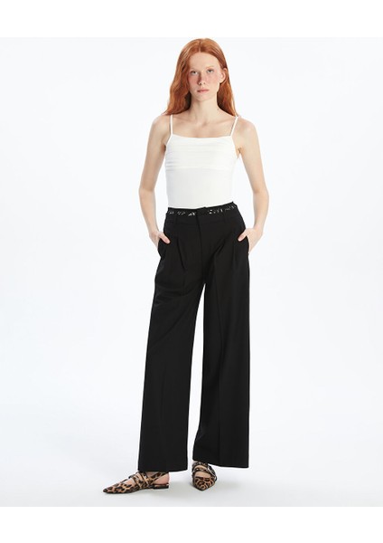 Yeni Sezon Loose Fit Pileli Kadin Pantolon - S5NQ60Z8