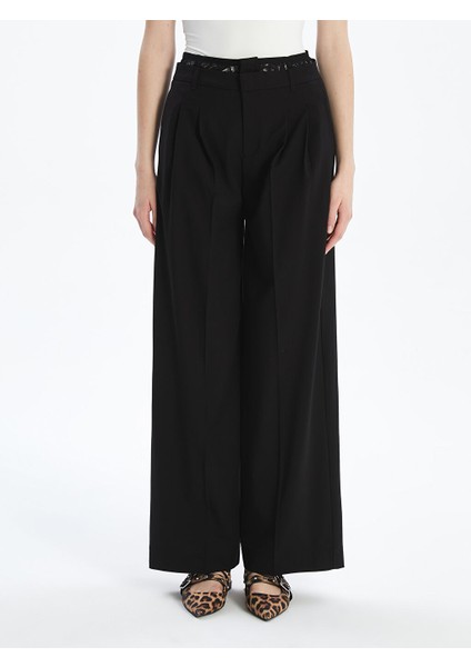 Yeni Sezon Loose Fit Pileli Kadin Pantolon - S5NQ60Z8