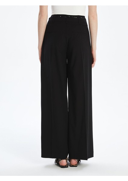 Yeni Sezon Loose Fit Pileli Kadin Pantolon - S5NQ60Z8