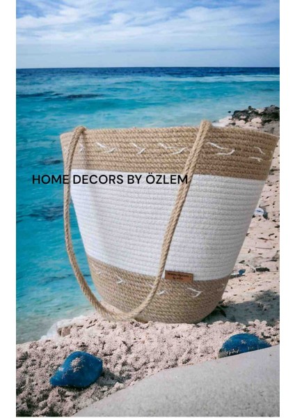 Hasır Omuz Çantası Plaj Çantası Günlük Çanta Handmade