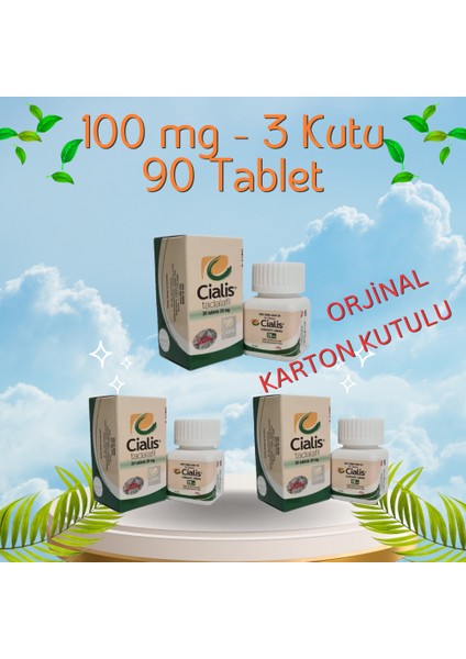 Çialis 100 Mg 3 Kutu (90 Tablet) Orjinal Karton Kutulu Barkodlu Karekodlu Erkekler Için Geciktiricilî Sertleştiricilî Performans Artırıcılı Vîâgraâ Cialis_hapı Cıâlıs_s CÎÂLÎS100 Constrain