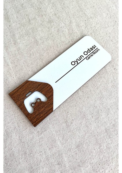 Oyun Odası Kapı Tabelası – Mdf Yönlendirme ve Oda Levhası | 19X7 cm Çift Katmanlı fiyatları