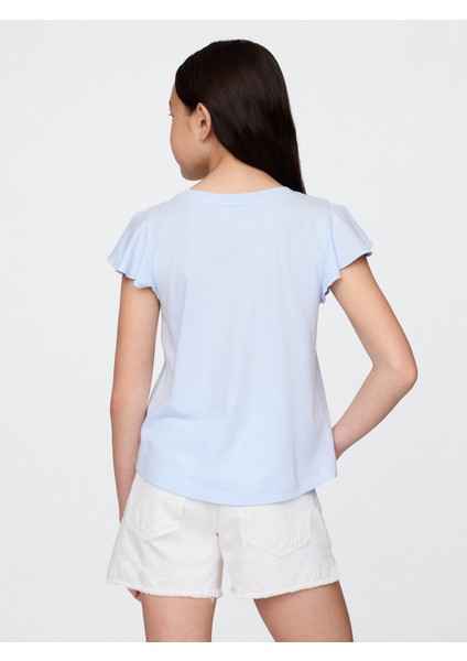 Kız Çocuk Açık Mavi Kids Flippy-Sequin Grafik T-Shirt modelleri