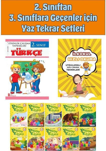 2.sınıftan 3.sınıfa Geçenler Için Hızlı Okuma ile Türkçe Etkinlik Kitabım+10 Lu Hikaye Seti 2