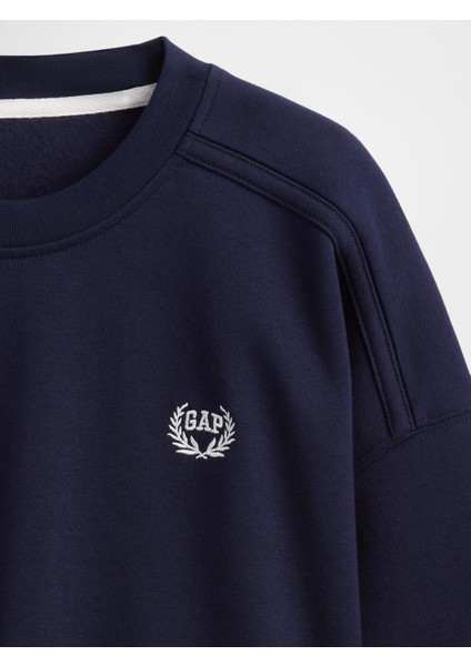 Kadın Lacivert Vintagesoft Oversized Sweatshirt modelleri