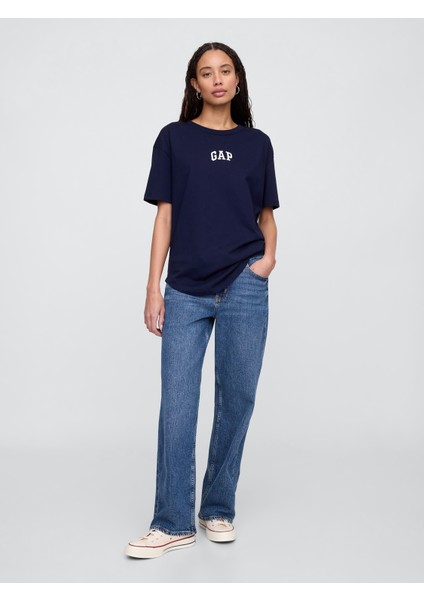 Kadın Lacivert Arch Gap Logo T-Shirt fırsatları