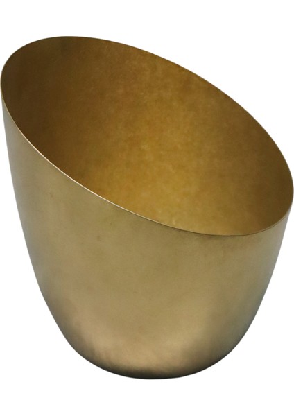 Açık Büfe Retro Sunum Tabağı Altın 13*14 cm