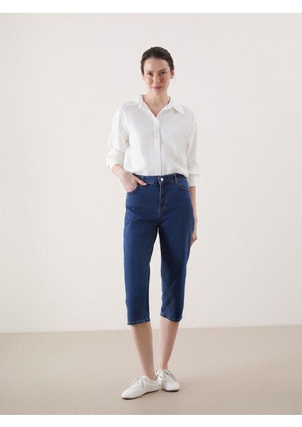 Yeni Sezon Dar Fit Kadin Jean Kapri - S5J652Z8
