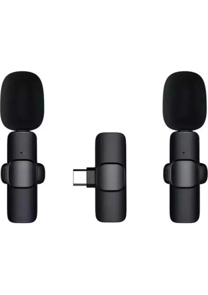 K9 2’li Type-C Kablosuz Yaka Mikrofonu