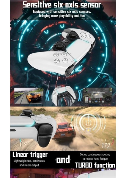 P4 Plus Bluetooth Titreşimli Ps4/ ps5 Uyumlu Pc Telefon Joystick Kablosuz Oyun Kolu indirimleri