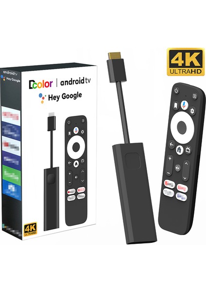 Dcolor Gd1 4K Tv Stick Android 11™ 2GB+16GB Google Netflix L1 Sertifikalı Lisanslı Box Sesli Komut