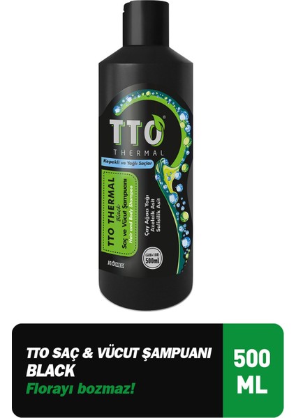 Tto Black Saç ve Vücut Şampuanı 400+100 ml