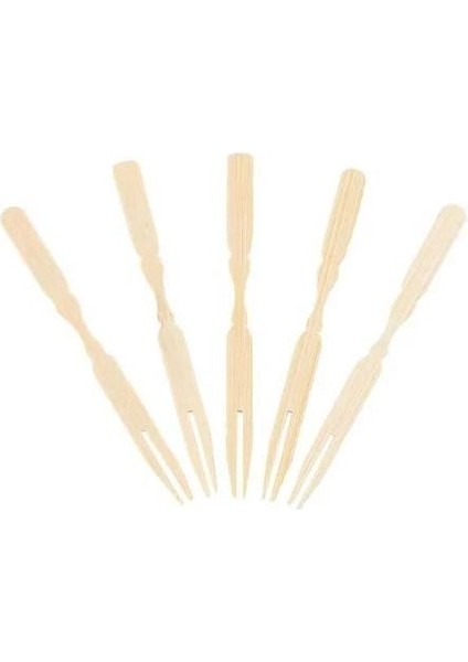 25 Adet 9cm Çatallı Bambu Sunum Kürdanı fiyatları