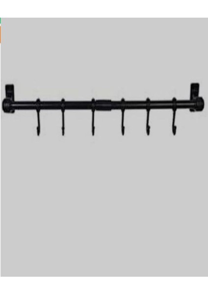 Dekoratif Metal Fincan Askılığı | 50 cm – 6 Kancalı Duvar Tipi Askılı