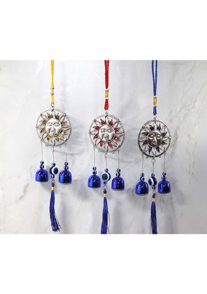 Güneş Tasarım Metal Nazar Boncuğu Çan 38 cm