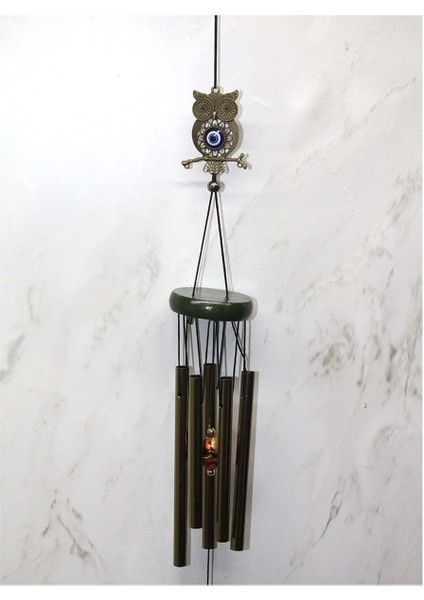 Baykuş Tasarım Metal Rüzgar Çanı 60 cm