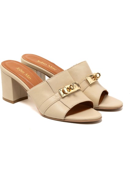 Kadın Terlik MAR-25Y-166-2025 John May Krem modelleri