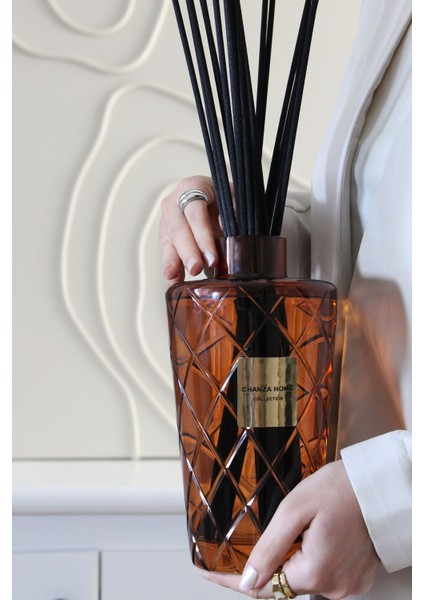 Beyaz Sabun Oda Kokusu Premium Kristal Kesme Büyük Boy Lüks Kesme Amber Camda Oda Kokusu 1250 ml modelleri