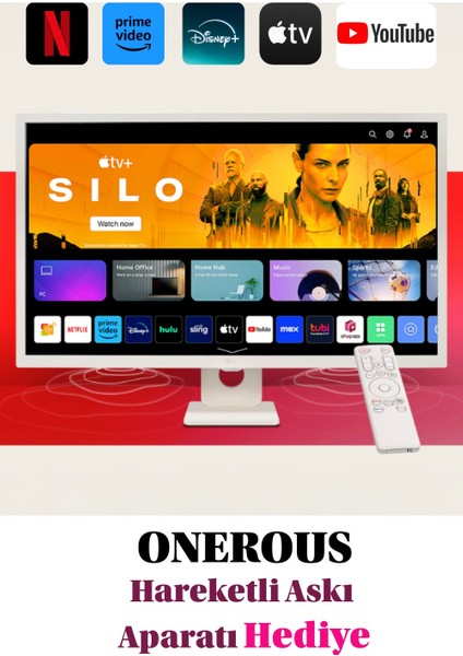 Webos Akıllı Tv Wi-Fi Apple-Android Bağlantı IPS 1920X1080 Fulhd 32 Inç 80 Ekran Smart Monitör Tv