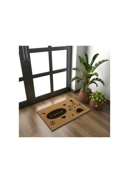 Dekoratif Dijital Baskılı Özel Tasarım Kapı Önü Paspası 59