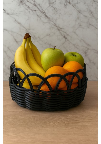 Siyah Oval Rattan Sepet – 26X12 cm modelleri