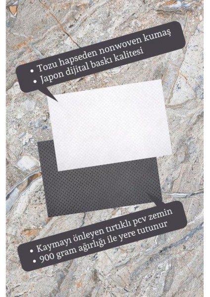 Dijital Baskı Beyaz Kalp Desen Kapı Önü Paspası PS1354 fiyatları