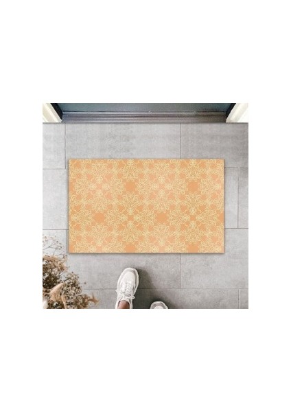 Çok Amaçlı Dekoratif Dijital Baskı Yavruağzı Motif Dış Mekan Paspas