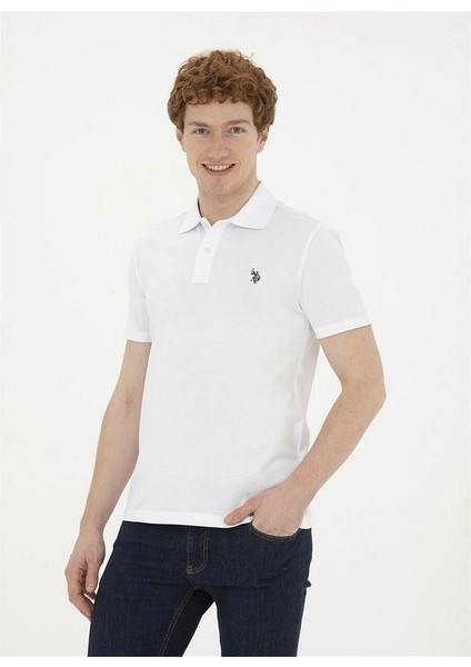 U.s. Polo Assn. Polo Yaka Beyaz Erkek T-Shirt GTP04IY024 Dmls