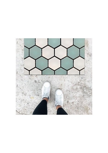 Çok Amaçlı Dijital Modern Dalgalı Antrasit Kapı Paspası Dış Mekan Paspas